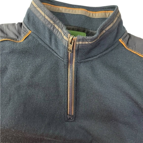Orvis Upton Navy Merino Wool 1/4 Zip Sweater - Picture 8 of 10